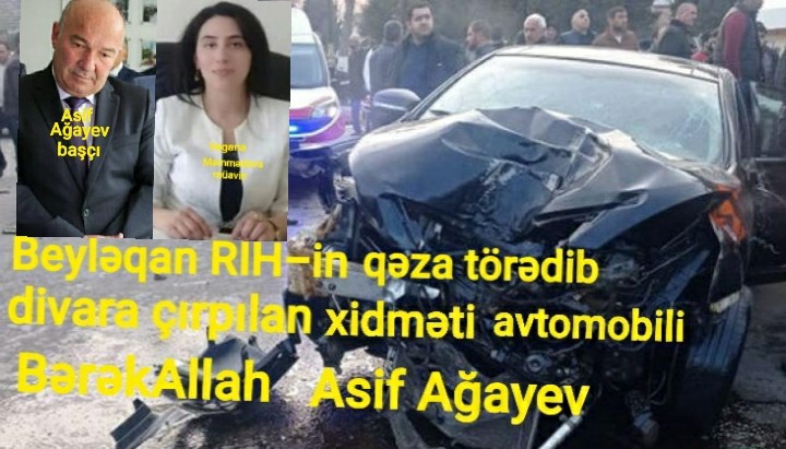 Beyləqan Rayon İcra Hakimiyyətinin xidməti avtomobili qəza törədib